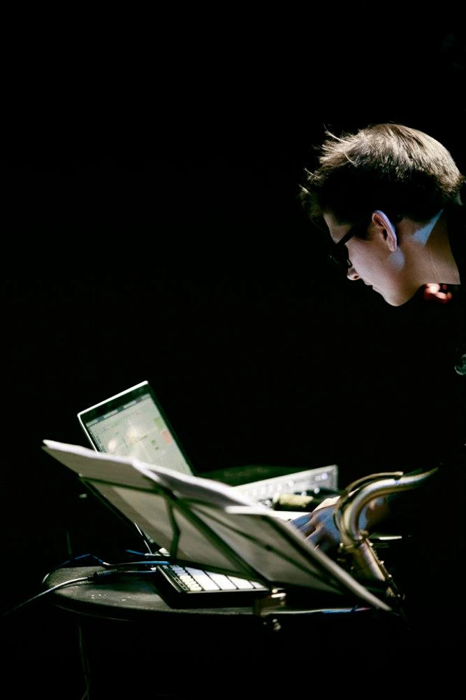 karin waldburger ebene4 saxophones flute electronics ZOOM!Nights jazzwerkstatt portrait