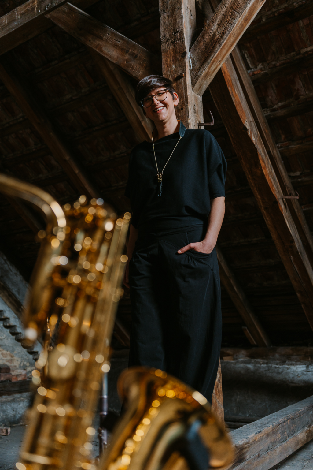 karin waldburger saxophon bariton portrait kuenstlerin